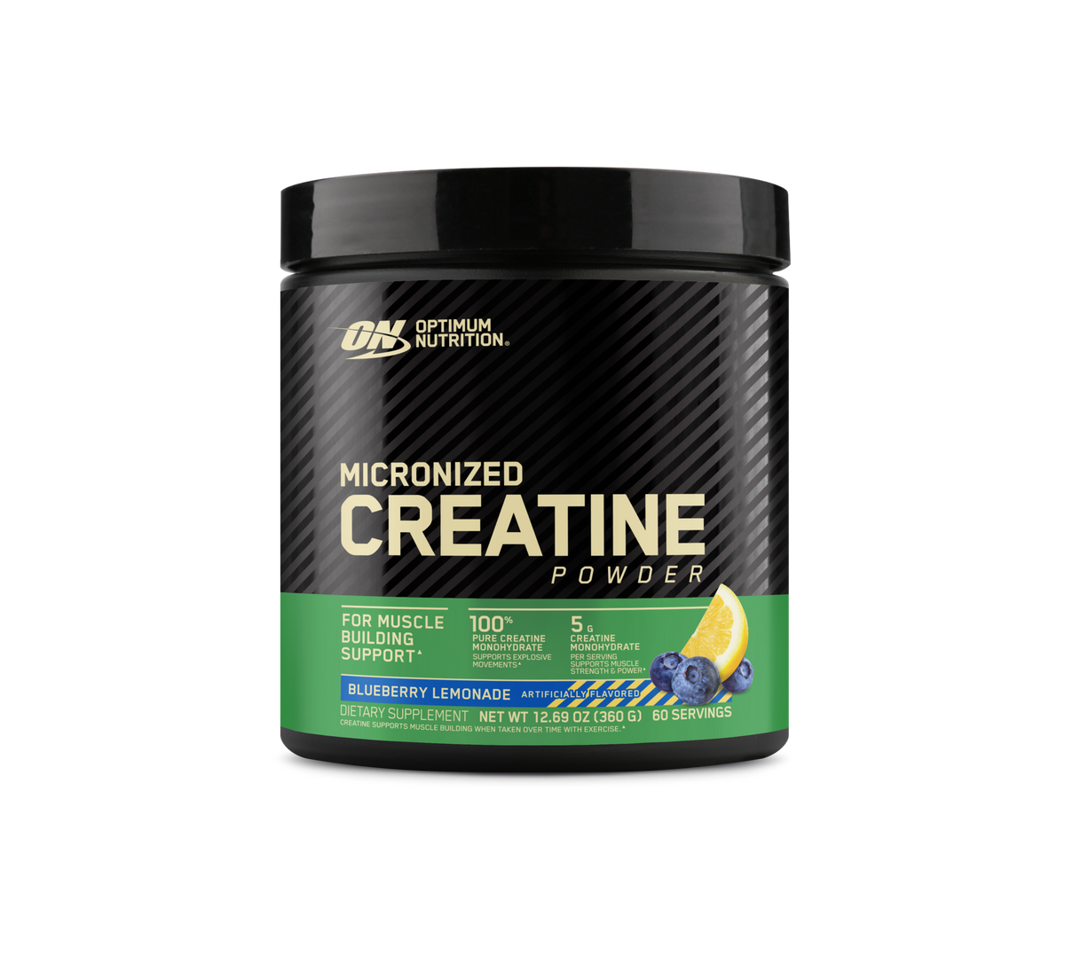 Optimum Nutrition Micronized Creatine Powder Blueberry Lemonade