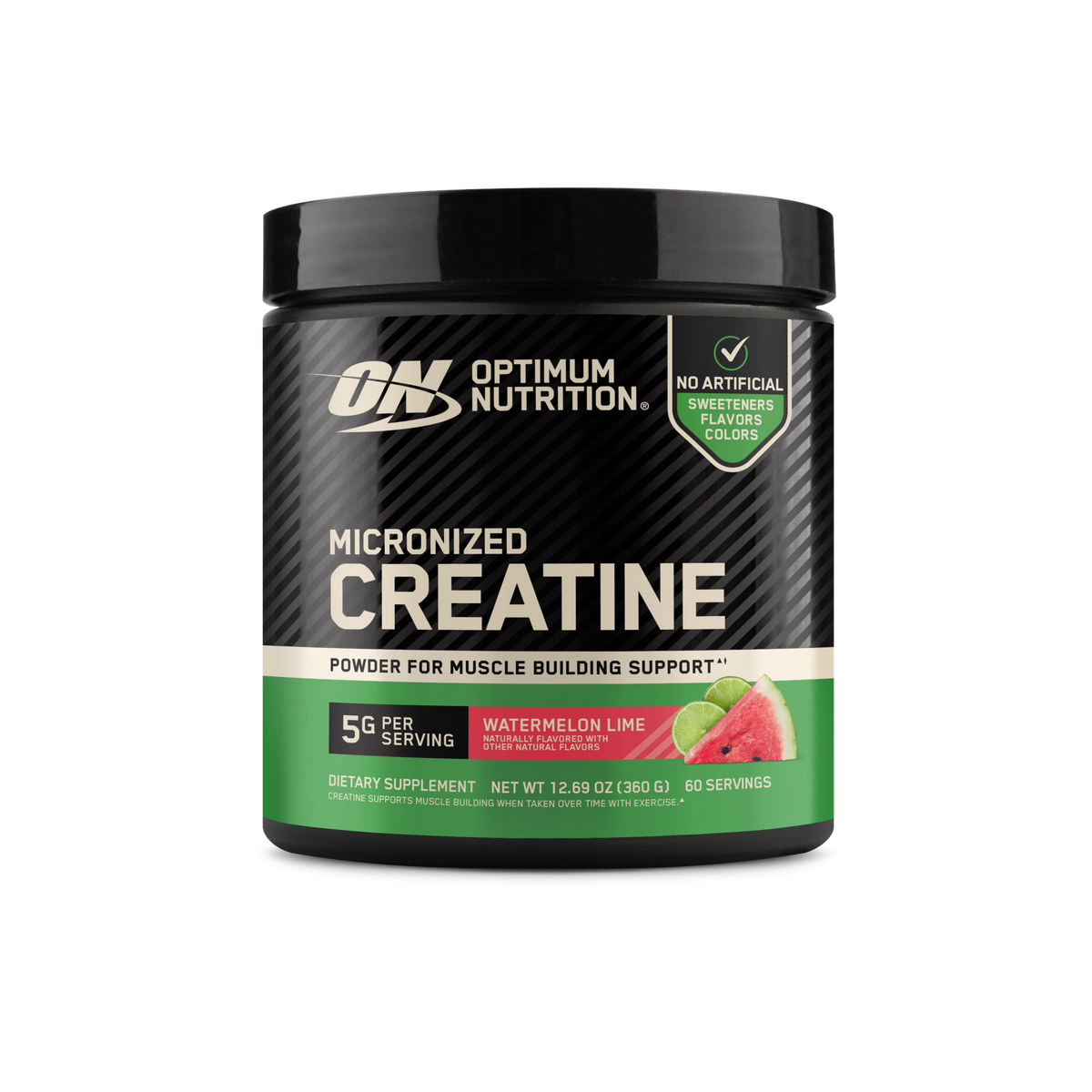 Optimum Nutrition Micronized Creatine Powder Watermelon Lime