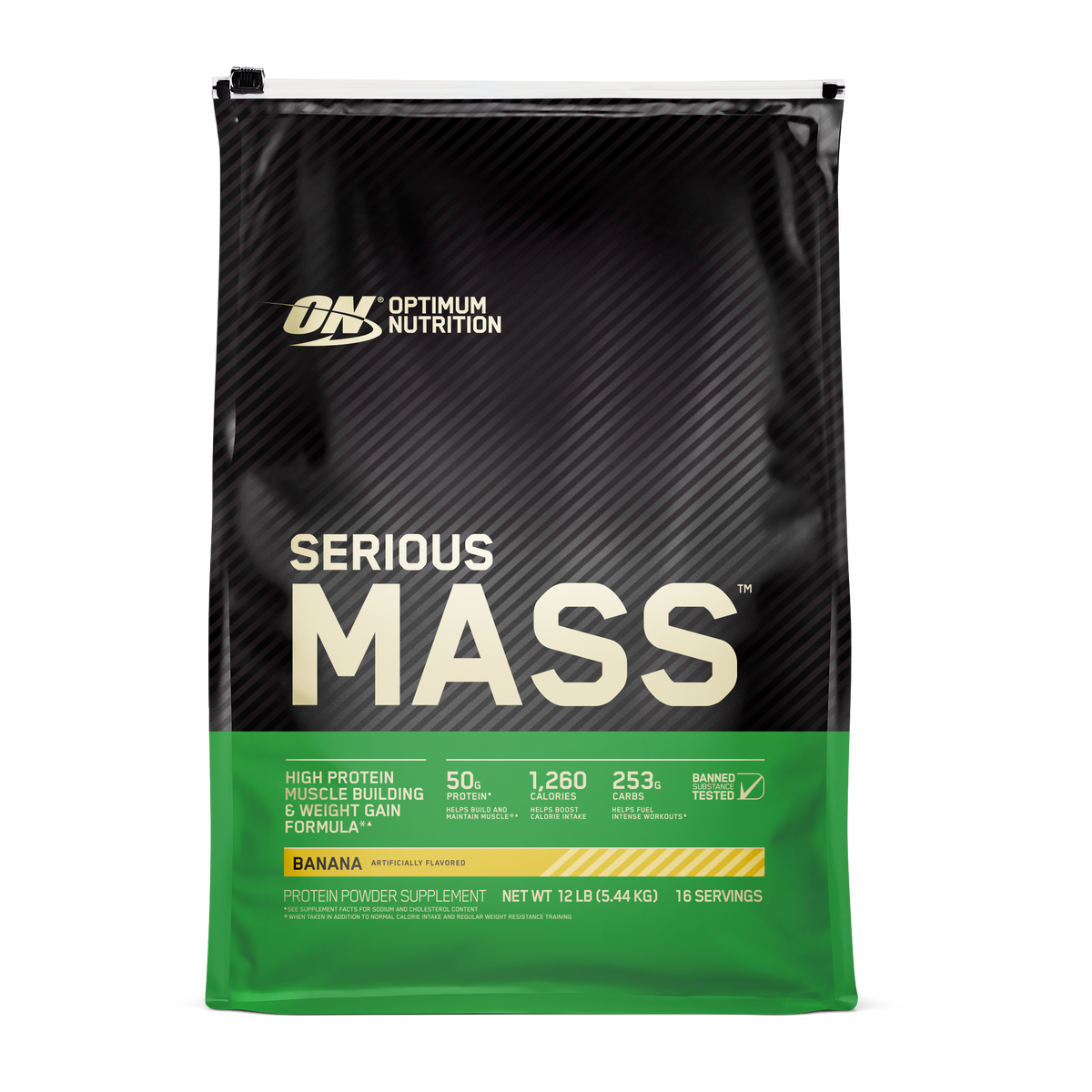 Optimum Nutrition Serious Mass 12 lb Banana